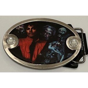 MICHAEL JACKSON MJ King of Pop THRILLER Adult Unisex METAL BELT BUCKLE 4" New